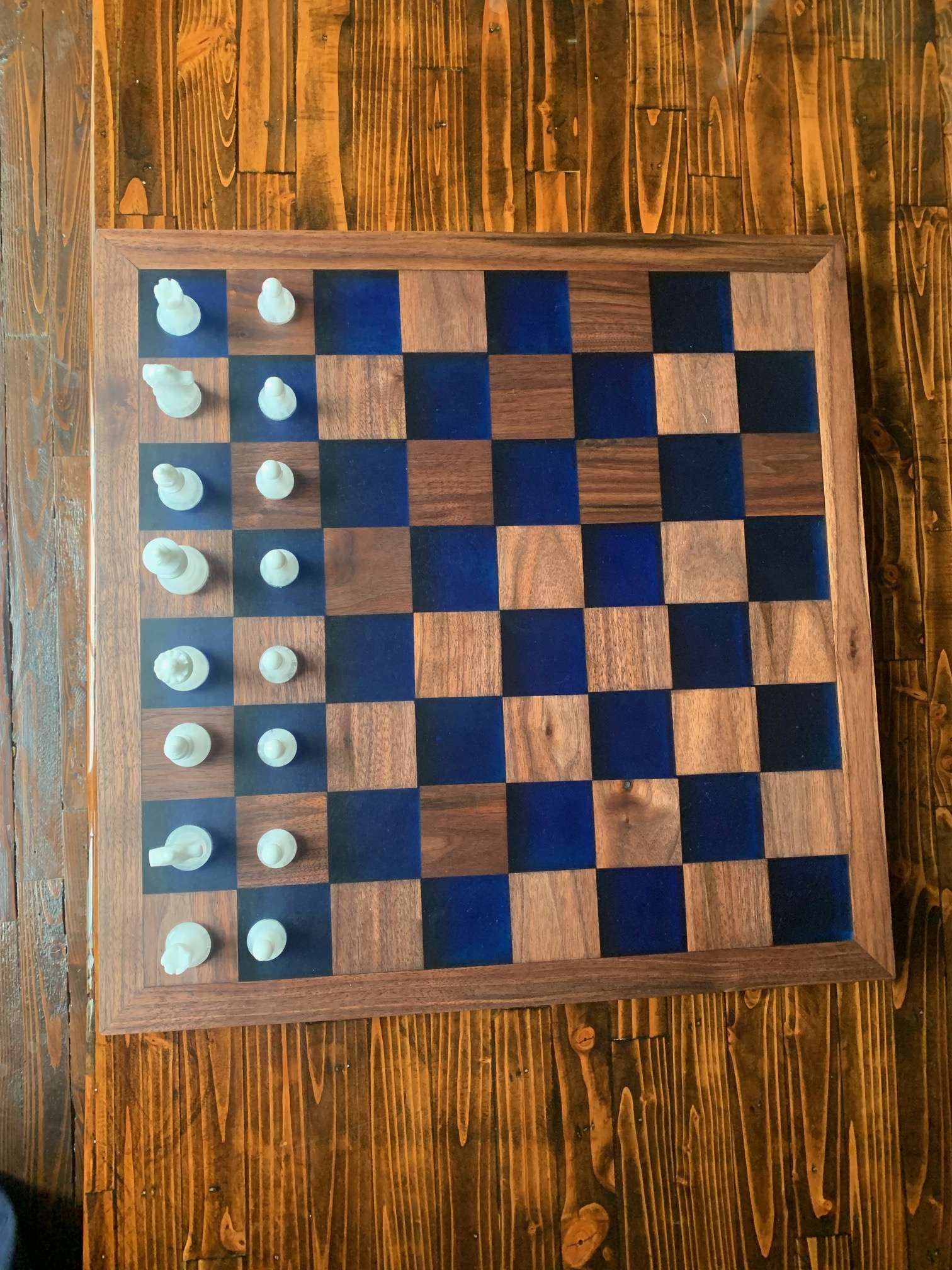 Custom Resin and Wood Chessboard image 2