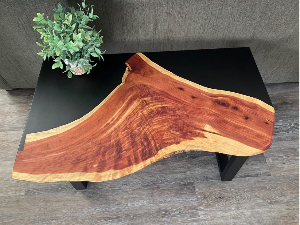 Custom Resin and Wood Coffee Table image 9
