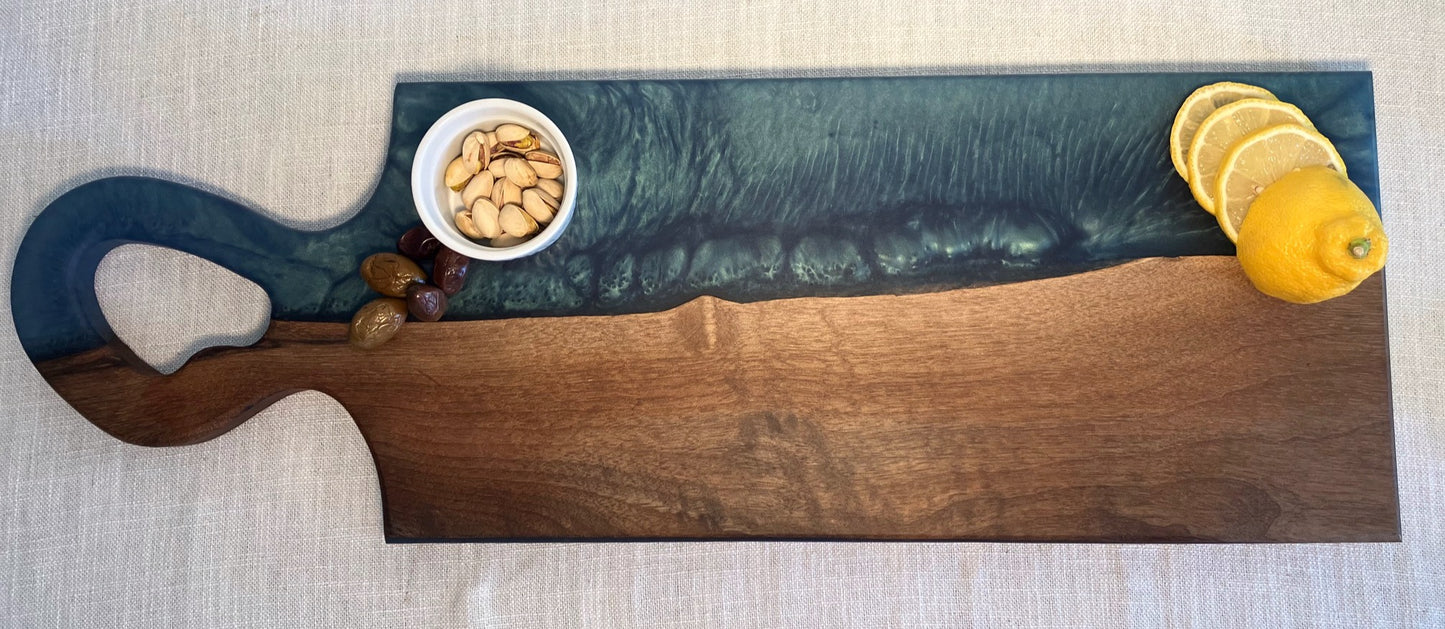 Custom Resin and Wood Long Charcuterie Board image 6