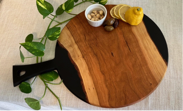 Custom Resin and Wood Round Charcuterie Board image 9