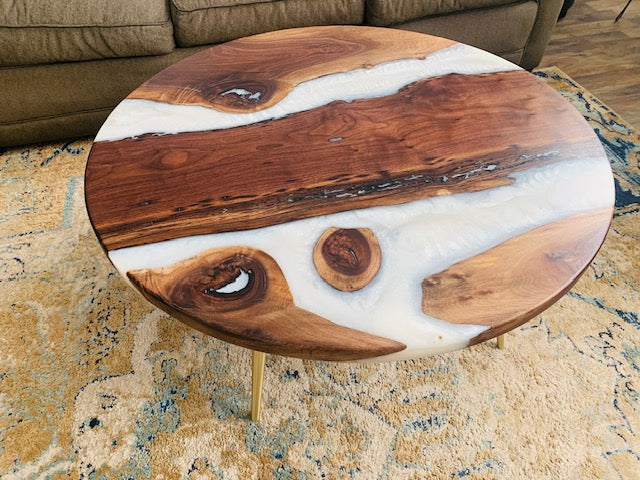 Custom Resin and Wood Coffee Table image 2