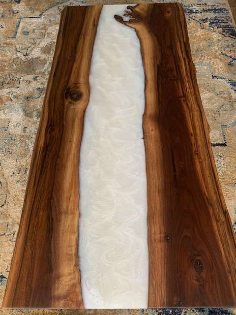 Custom Resin and Wood Coffee Table image 4