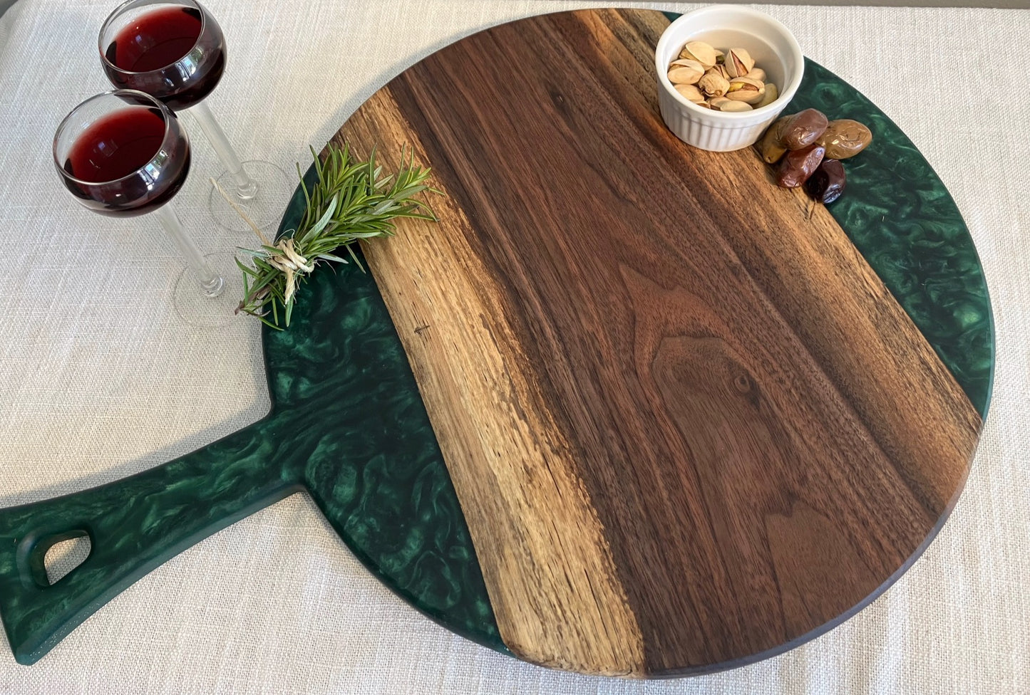 Custom Resin and Wood Round Charcuterie Board image 3