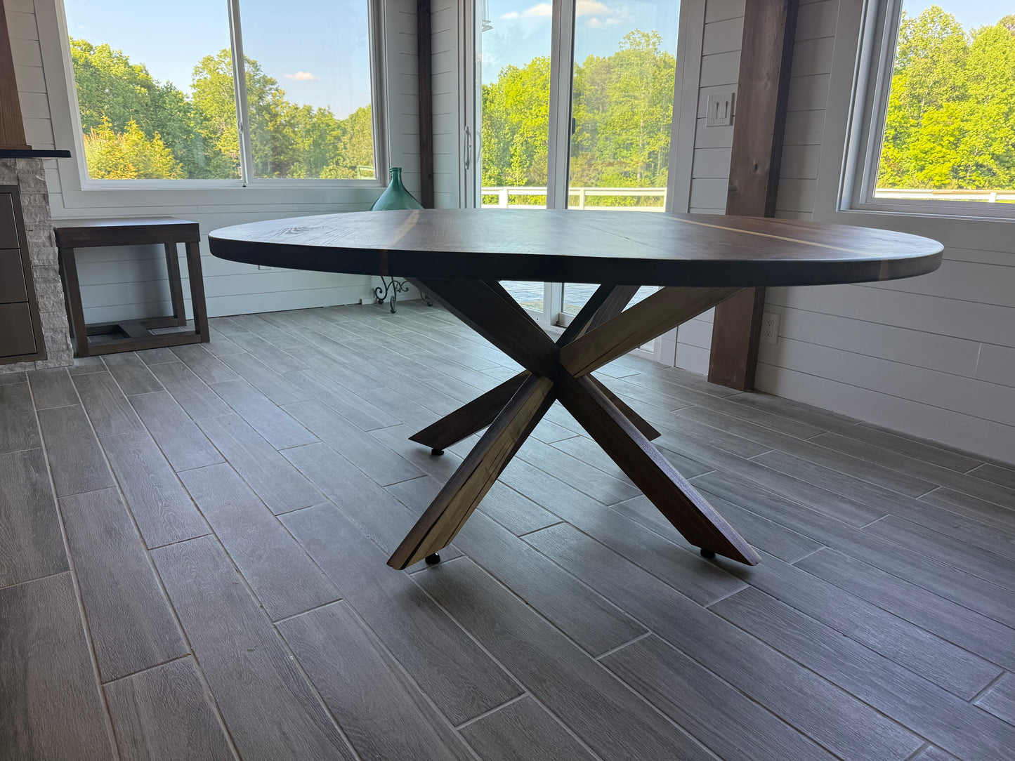 Custom Resin and Wood Dining Room Table