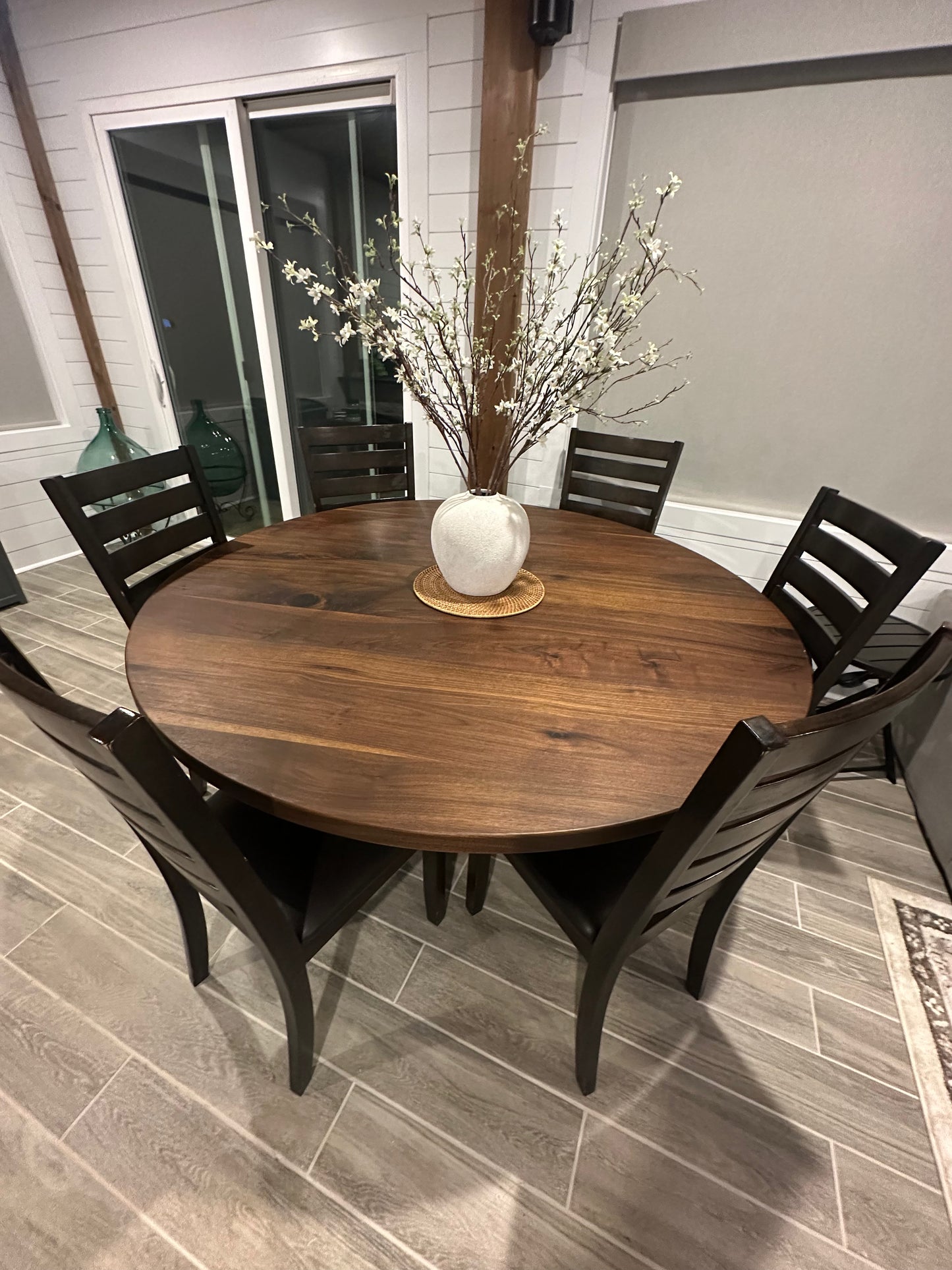 Custom Resin and Wood Dining Room Table