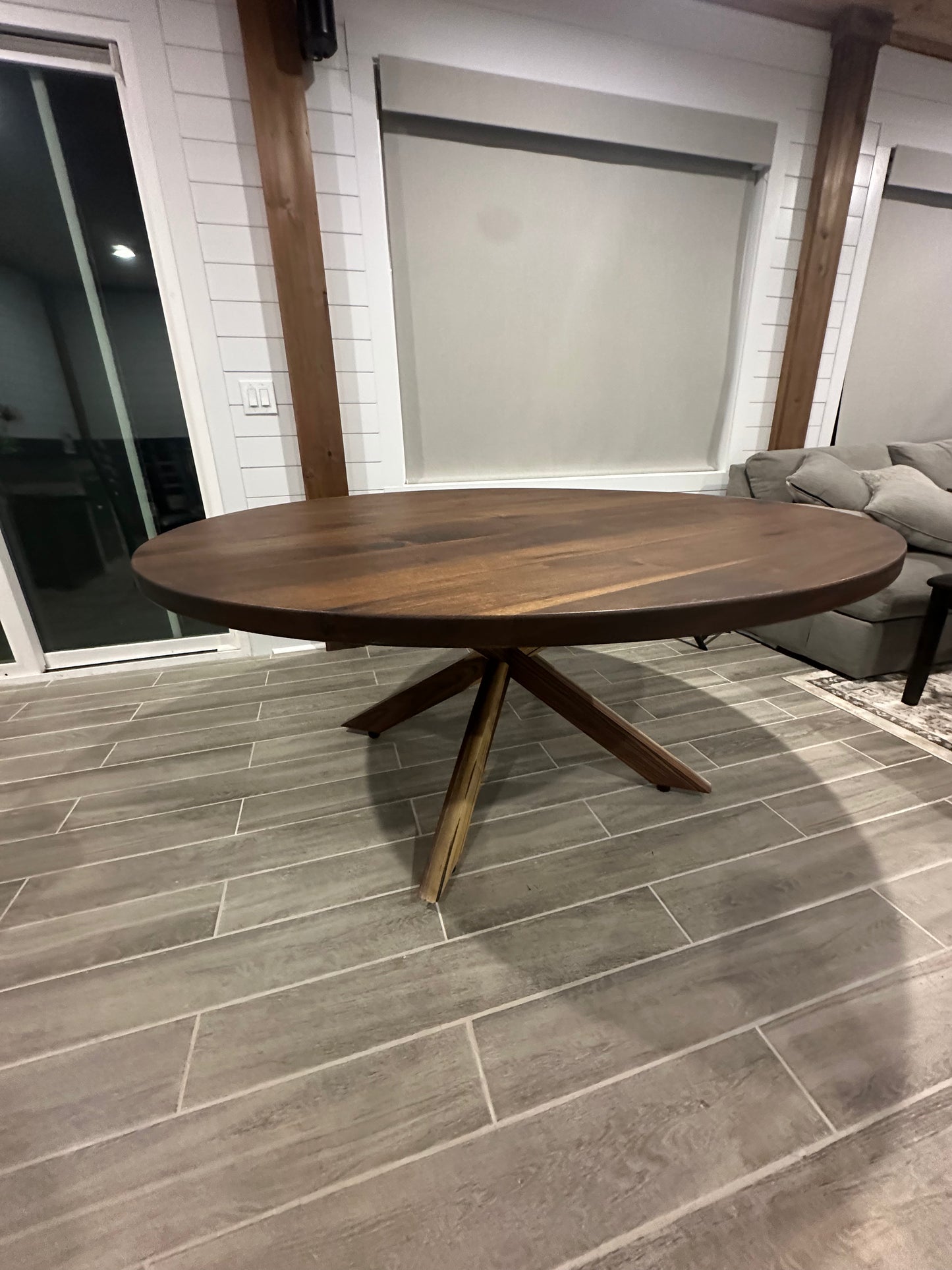 Custom Resin and Wood Dining Room Table