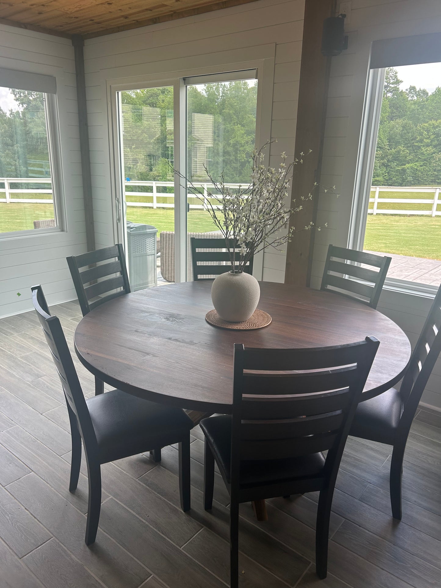 Custom Resin and Wood Dining Room Table