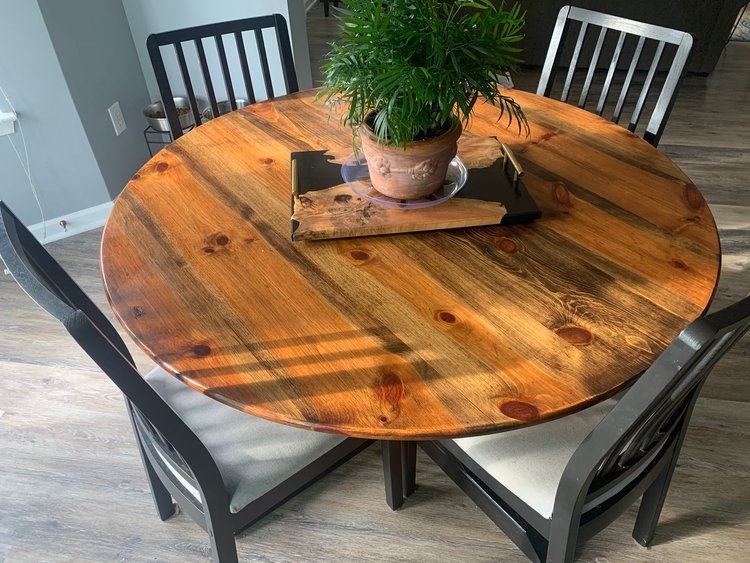 Custom Resin and Wood Dining Room Table
