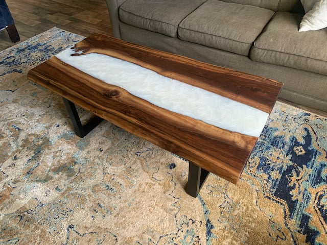 Custom Resin and Wood Coffee Table image 5