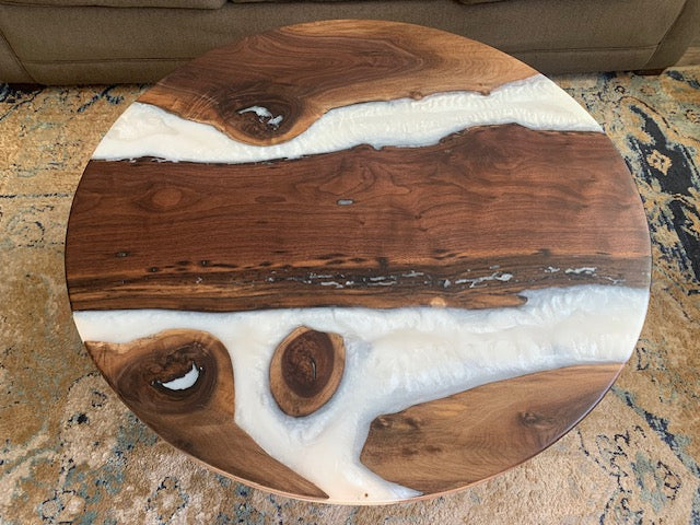Custom Resin and Wood Coffee Table image 3