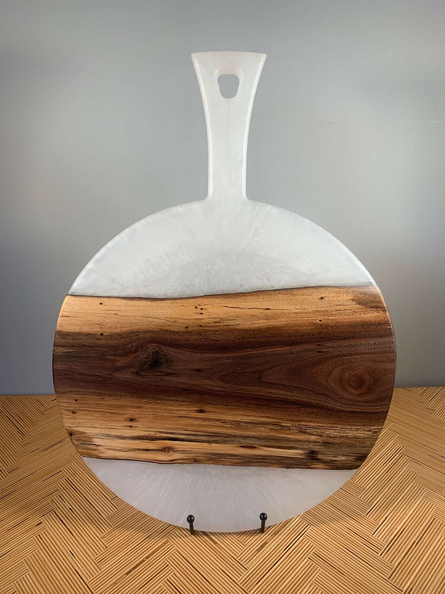 Custom Resin and Wood Round Charcuterie Board image 2