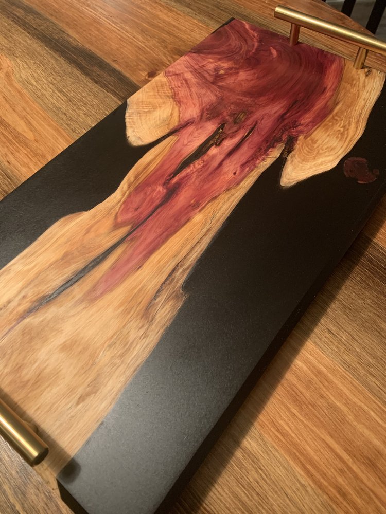Custom Resin and Wood Serving Tray image 5